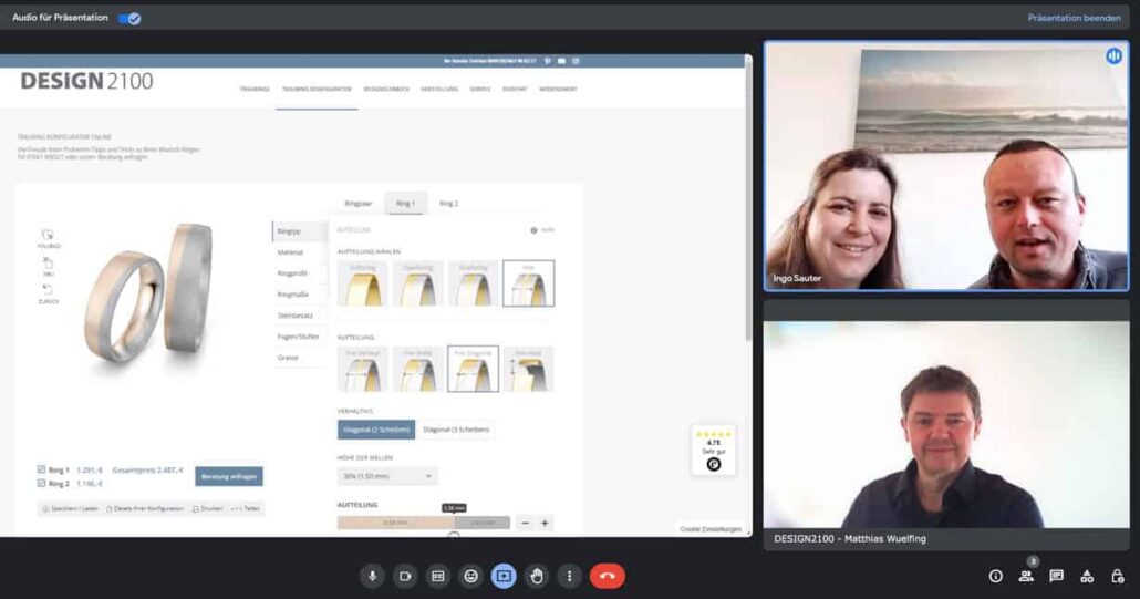 Trauring Konfigurator - Beratung
