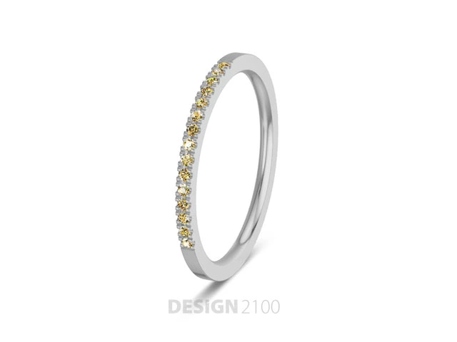 Memoire-Ring-Braun Goldene Brillanten Platin Gold